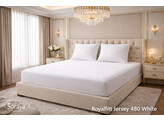 Hotel Fitted Sheet Royalfitt Jersey 180-200/200-220 White 480