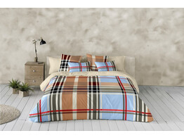 Satin Cuadros copripiumino 240 x 220   2 federe 60 x 60