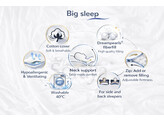 Kussen Big Sleep bies   rits 60 x 70   930 gr