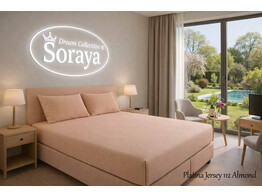 Platina Jersey lenzuolo con angoli 090-100 x 200-220 Almond 112