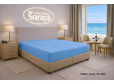 Platina Jersey hoeslaken 090-100 x 200-220 BLEU 341 NIEUW