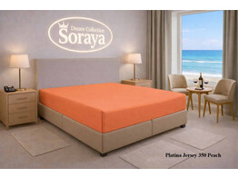 Platina Jersey hoeslaken 090-100 x 200-220 Peach 350