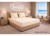 Platina Jersey lenzuolo con angoli 180-200 x 200-220 Cream 907