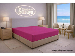 Platina Jersey hoeslaken 090-100 x 200-220 Raspberry 505