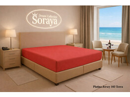 Platina Jersey lenzuolo con angoli 140-160 x 200-220 Terra 103