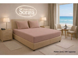 Platina Jersey lenzuolo con angoli 140-160 x 200-220 Cappuccino 168