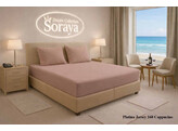 Platina Jersey lenzuolo con angoli 140-160 x 200-220 Cappuccino 168