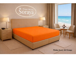 Platina Jersey lenzuolo con angoli 140-160 x 200-220 Orange 263