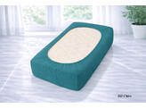 Platina Jersey lenzuolo con angoli 140-160 x 200-220 Chive 323 NUOVO