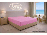 Platina Jersey fitted sheet 140-160 x 200-220 Vieux roze 340 NEW