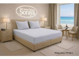 Platina Jersey lenzuolo con angoli 140-160 x 200-220 Silver 375