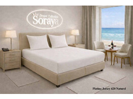 Platina Jersey lenzuolo con angoli 140-160 x 200-220 Naturel 420
