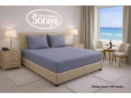 Platina Jersey lenzuolo con angoli 140-160 x 200-220 Smoke 495