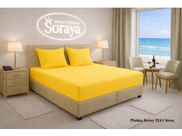 Platina Jersey hoeslaken 140-160 x 200-220 Citron 524
