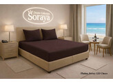 Platina Jersey lenzuolo con angoli 180-200 x 200-220 Choco 133