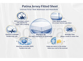Platina Jersey fitted sheet 180-200 x 200-220 Fog 210