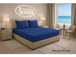 Platina Jersey lenzuolo con angoli 180-200 x 200-220 Marine 257