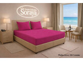 Platina Jersey fitted sheet 180-200 x 200-220 Carmine 326