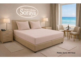 Platina Jersey lenzuolo con angoli 180-200 x 200-220 Stone 403