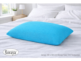 Jersey kussensloop 40 x 60 Turquoise 725