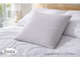 Jersey kussensloop 60 x 60 Silver 375