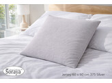 Jersey kussensloop 60 x 60 Silver 375