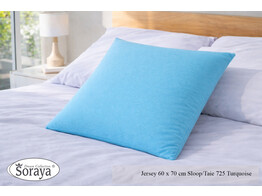 Jersey kussensloop 60 x 70 Turquoise 725