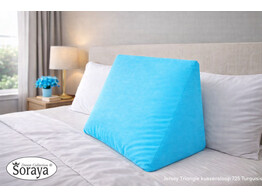 Jersey kussensloop Triangle Turquoise 725