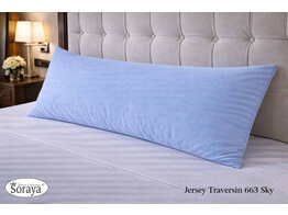 Taie de traversin Jersey 60x90 663 Sky