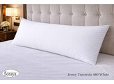 Jersey Bolster Pillowcase 60x160 480 White