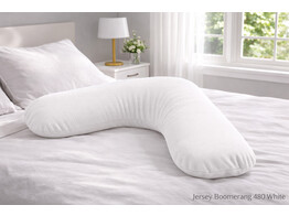 Jersey kussensloop Boomerang White 480