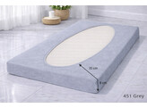 Platina Jersey Topperbezug 090-100/200-220 Grey 451