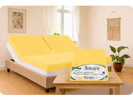 Platina Jersey Topper Spannbettlaken 1 Split 140-160/200-220 Citron 524