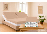 Platina Jersey Topper Spannbettlaken 1 Split 180-200/200-220 Almond 112
