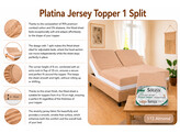 Platina Jersey Topper Fitted Sheet 1 Split 180-200/200-220 Naturel 420