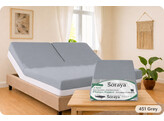Platina Jersey Topper Spannbettlaken 1 Split 180-200/200-220 Grey 451