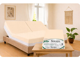 Platina Jersey Topper Spannbettlaken 1 Split 180-200/200-220 Cream 907