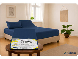 Platina Jersey Fitted Sheet 1 Split 180-200/200-220 Marine 257