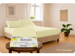 Platina Jersey Fitted Sheet 1 Split 180-200/200-220 Lemonade 317