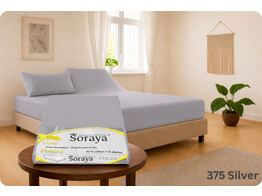 Platina Jersey Fitted Sheet 1 Split 180-200/200-220 Silver 375