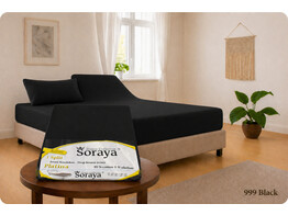 Platina Jersey Fitted Sheet 1 Split 140-160/200-220 Black 999