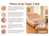 Platina Jersey Spannbettlaken 2 Split 180-200/200-220 Fog 210