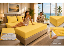 Platina Jersey Extra High Spannbettlaken 90-100 x 200-220 Citron 524