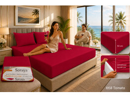 Platina Jersey Extra High Spannbettlaken 90-100 x 200-220 Tomato 668