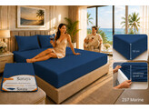 Platina Jersey Extra High drap-housse 140-160 x 200-220 Marine 257