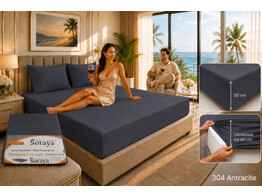 Platina Jersey Extra High fitted sheet 140-160 x 200-220 Antracite 304