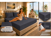 Platina Jersey Extra High fitted sheet 140-160 x 200-220 Antracite 304