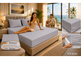 Platina Jersey Extra High fitted sheet 140-160 x 200-220 Silver 375
