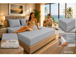 Platina Jersey Extra High fitted sheet 140-160 x 200-220 Ash 451