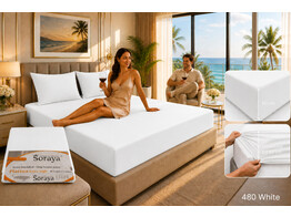Platina Jersey Extra High fitted sheet 140-160 x 200-220 White 480